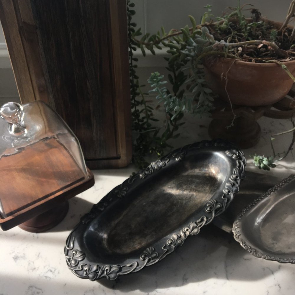 Vintage Silver Serving Dish